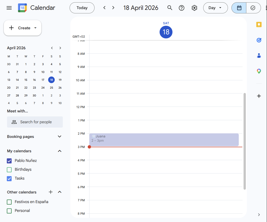 Google Calendar — cita facturada